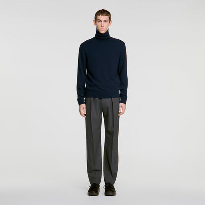 Cashmere Turtleneck Roll neck cashmere jumper Navy Blue