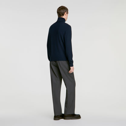 Cashmere Turtleneck Roll neck cashmere jumper Navy Blue