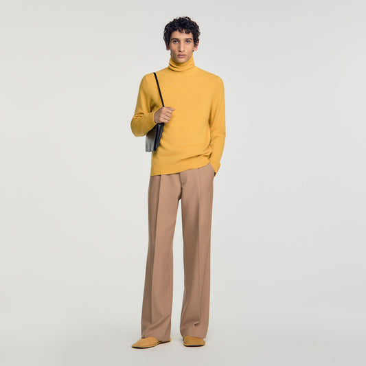 Cashmere Turtleneck Roll neck cashmere jumper Mustard