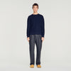 Sponge Crewneck  Knit Jumper Navy Blue