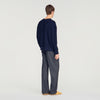 Sponge Crewneck  Knit Jumper Navy Blue
