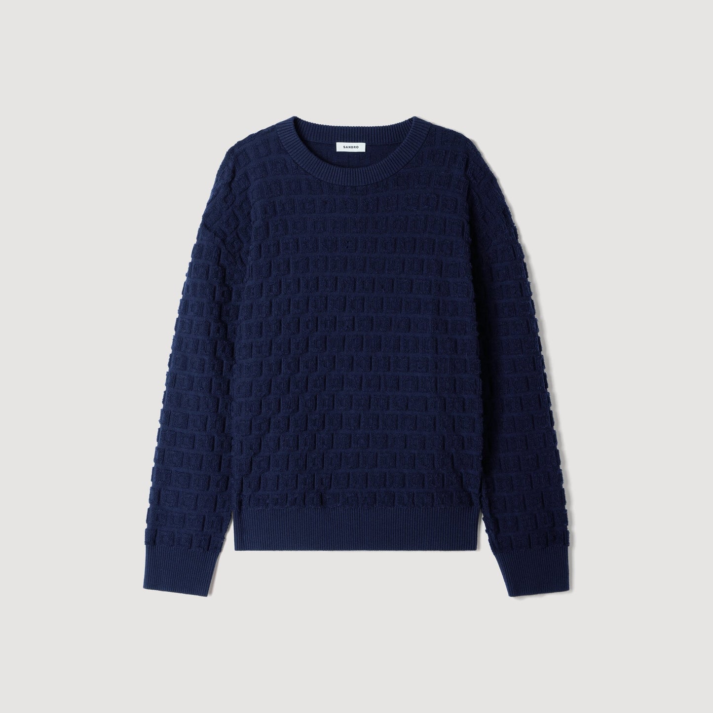 Sponge Crewneck  Knit Jumper Navy Blue