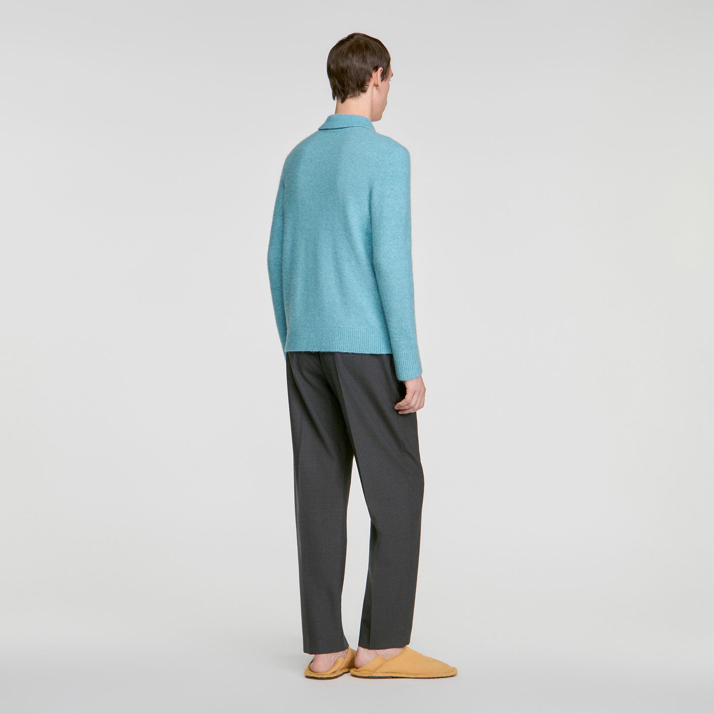Mohair Shirt Cardigan Alpaca and wool cardigan Turquoise