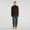Oversize Rib Turtleneck Ribbed wool and cashmere jumper Chocolate