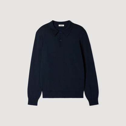 Pablo Polo Ls Long-sleeved polo shirt Navy Blue