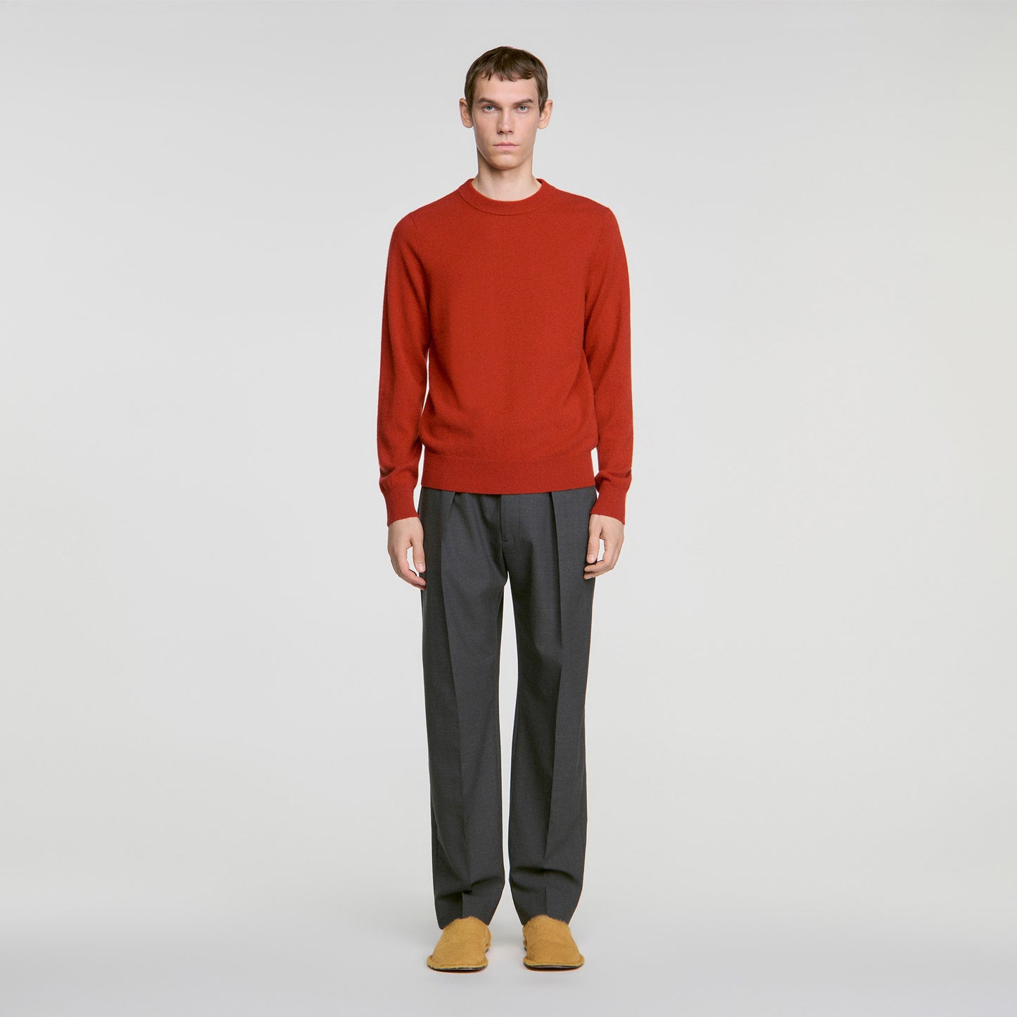 Cashmere Crewneck Cashmere crew neck jumper Burnt Orange