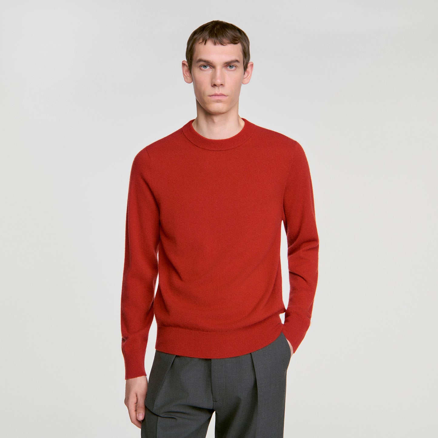 Cashmere Crewneck Cashmere crew neck jumper Burnt Orange