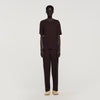 Clash Linen T-Shirt Black Brown