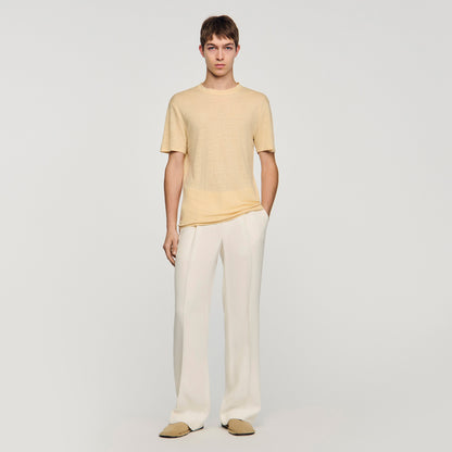 Clash Linen T-Shirt Butter Cream