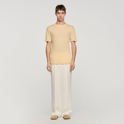 Clash Linen T-Shirt Butter Cream