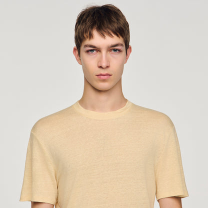 Clash Linen T-Shirt Butter Cream