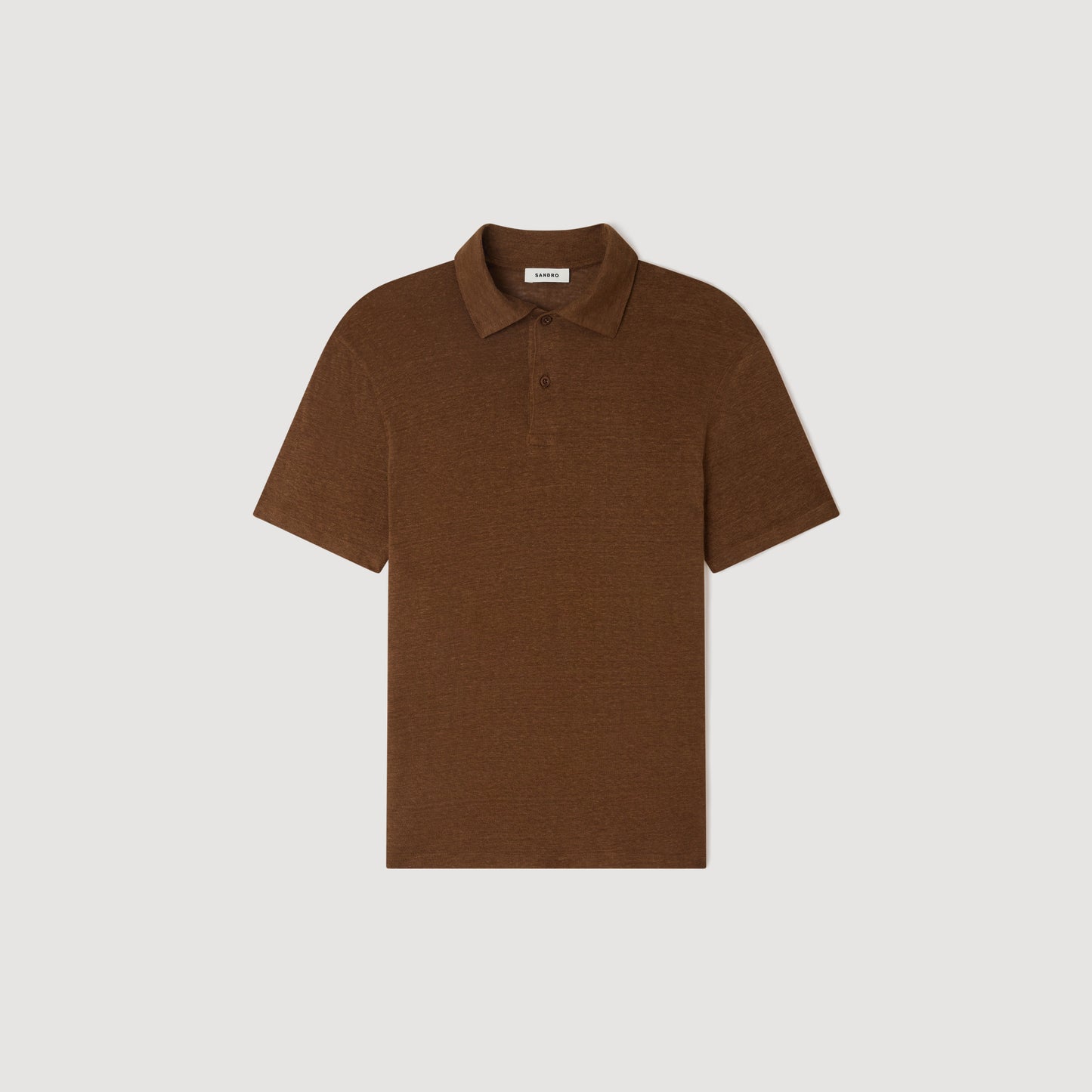 Beach Linen Polo Shirt Sand
