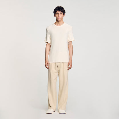 Silvio Round Neck T-Shirt Ivory.