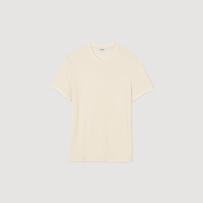 Silvio Round Neck T-Shirt Ivory.