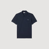 Polo Shirt With Square Cross Patch Navy Blue