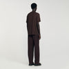 Rubber Sandro Tee Cotton T-Shirt With Logo Chocolate