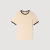 Retro Ss Tee Two-Tone Patch T-Shirt Sand