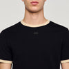 Two Tone Patch T Shirt Black