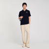 Polo Cross Patch Cotton Polo Shirt Black
