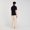 Polo Cross Patch Cotton Polo Shirt Black