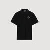 Polo Cross Patch Cotton Polo Shirt Black