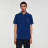 Polo Patch 4S Polo Shirt With Leather Logo Navy Blue