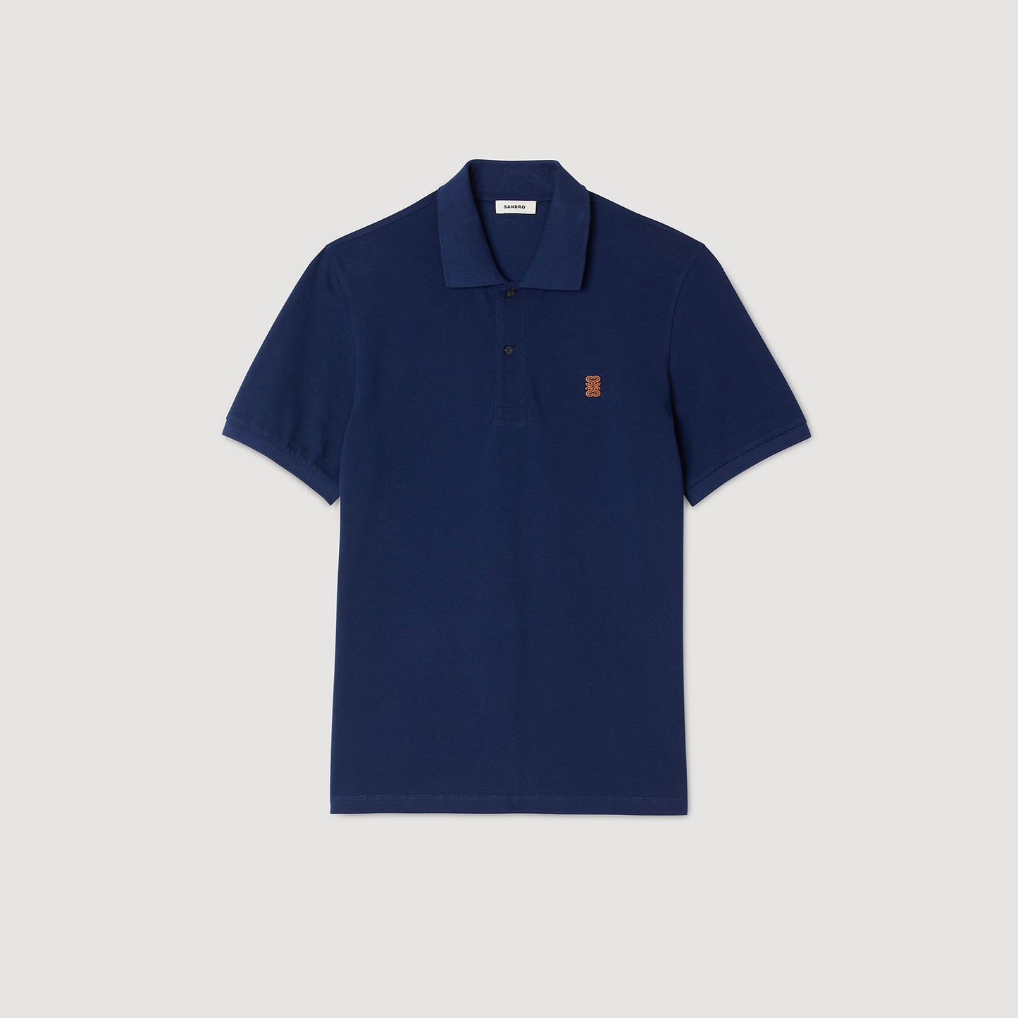 Polo Patch 4S Polo Shirt With Leather Logo Navy Blue