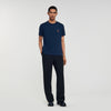 Tshirt Patch 4S Leather Logo T-Shirt Navy Blue