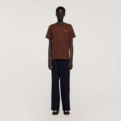 Leather Logo T Shirt Ginger Bread
