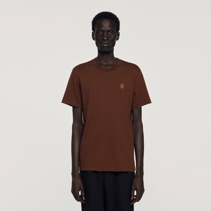 Leather Logo T Shirt Ginger Bread