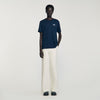 Atelier Tee T-Shirt With Appliqué Logo Midnight Blue