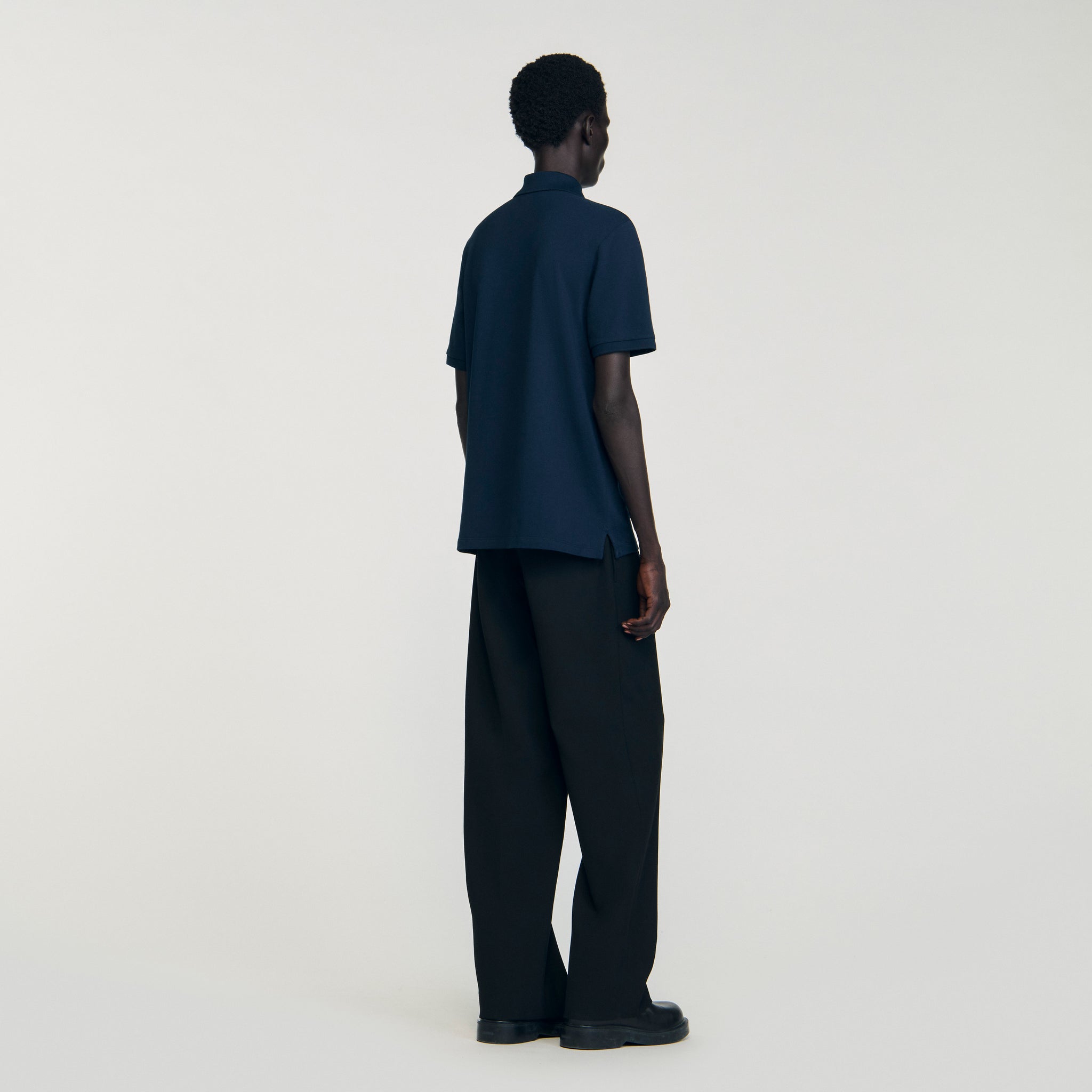 Atelier Polo Cotton Piqué Polo Shirt Midnight Blue
