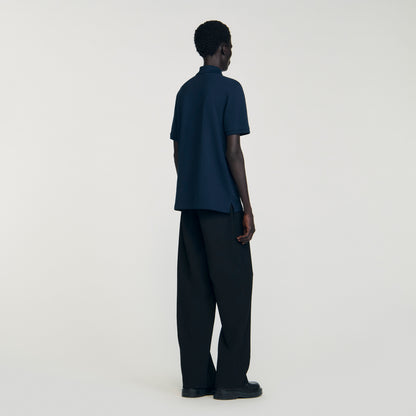 Atelier Polo Cotton Piqué Polo Shirt Midnight Blue