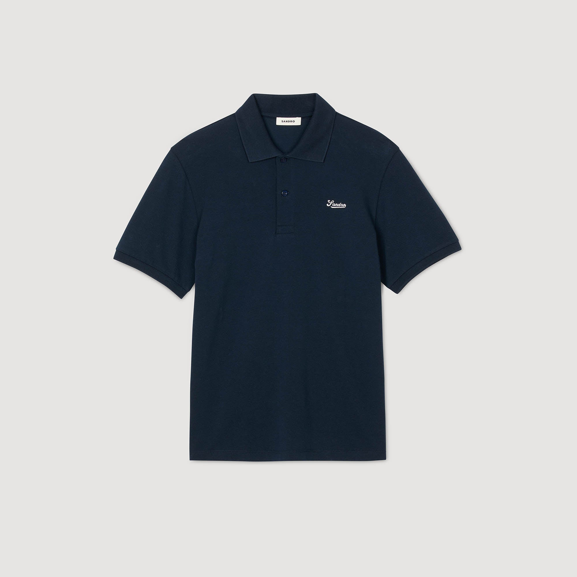Atelier Polo Cotton Piqué Polo Shirt Midnight Blue