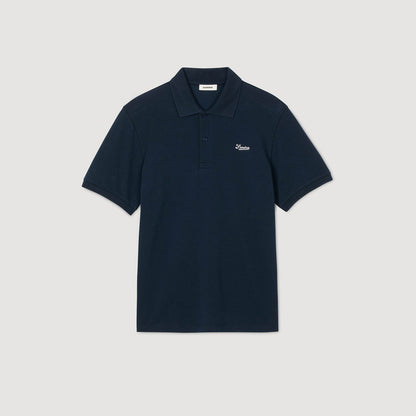 Atelier Polo Cotton Piqué Polo Shirt Midnight Blue