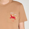Horse Tee Embroidered Horse Cotton T-Shirt Beige