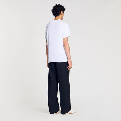 Sandro Logo Tee Cotton T-Shirt White