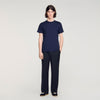 Sandro Logo Tee Cotton T-Shirt Navy Blue