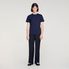Sandro Logo Tee Cotton T-Shirt Navy Blue