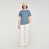 Sandro Logo Tee Cotton T-Shirt Grey / Blue