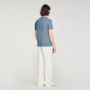 Sandro Logo Tee Cotton T-Shirt Grey / Blue