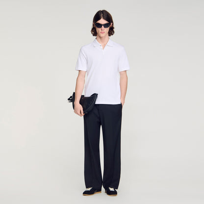 Retro Ss Polo Logo Polo Shirt WHITE