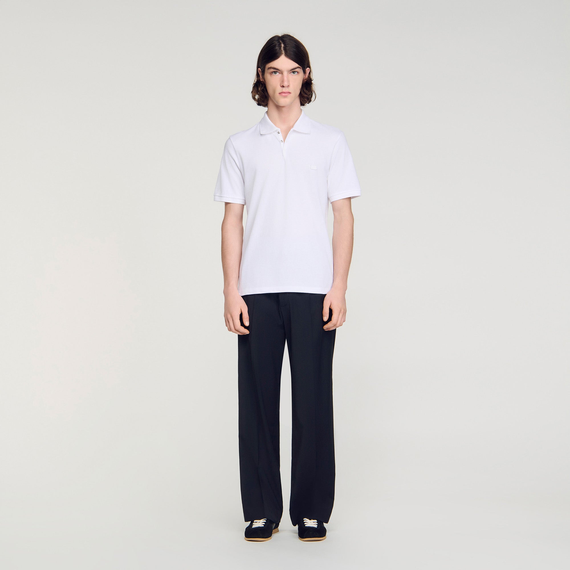 Retro Ss Polo Logo Polo Shirt WHITE