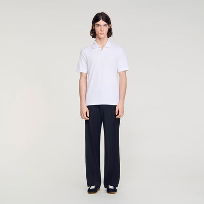 Retro Ss Polo Logo Polo Shirt WHITE
