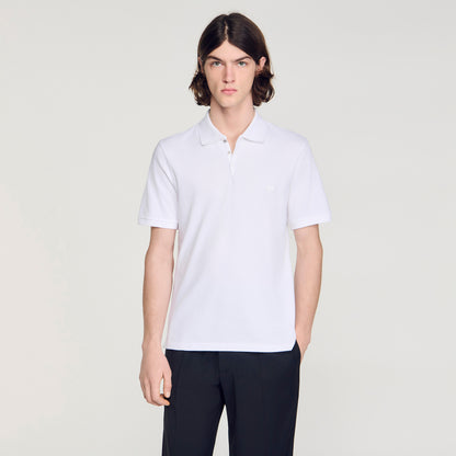 Retro Ss Polo Logo Polo Shirt WHITE