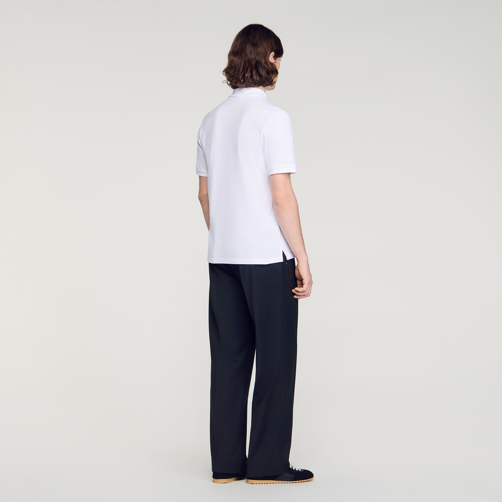 Retro Ss Polo Logo Polo Shirt WHITE