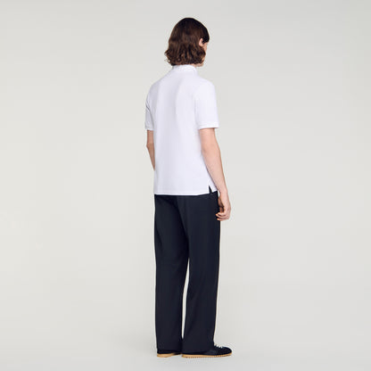 Retro Ss Polo Logo Polo Shirt WHITE