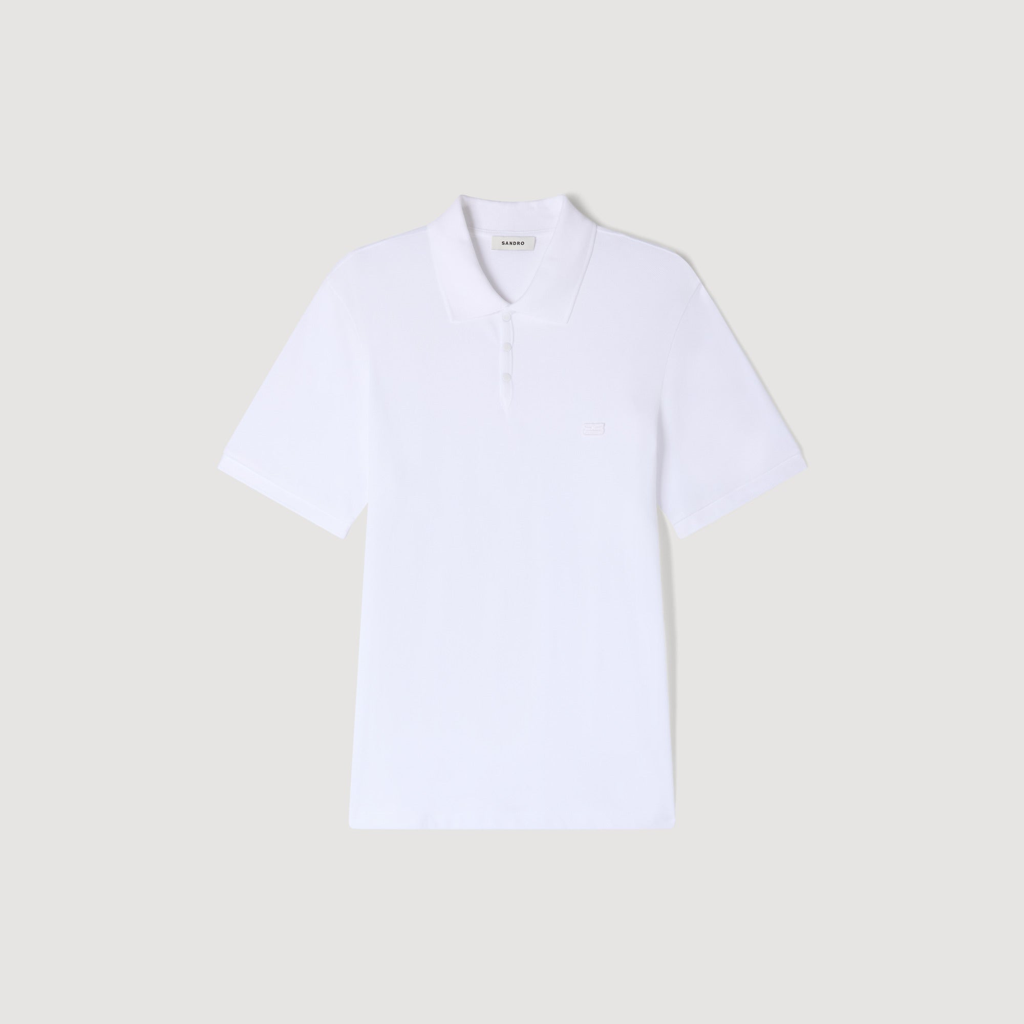 Retro Ss Polo Logo Polo Shirt WHITE