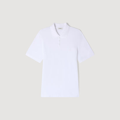 Retro Ss Polo Logo Polo Shirt WHITE