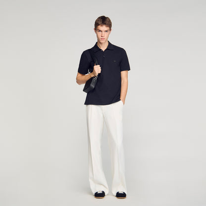 Retro Ss Polo Logo Polo Shirt BLACK